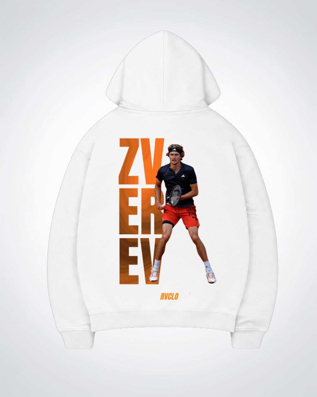 Zverev Oversized Hoodie - White Back (Designed)