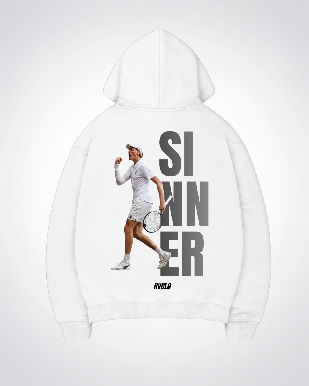 Sinner Oversized Hoodie - White Back (Designed)