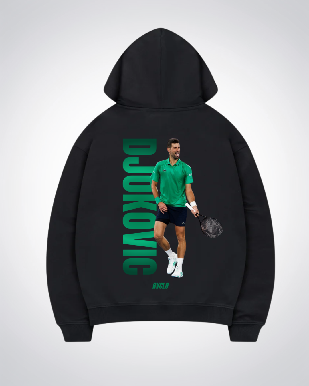 Djokovic Oversized Hoodie - Black Back (Designed)