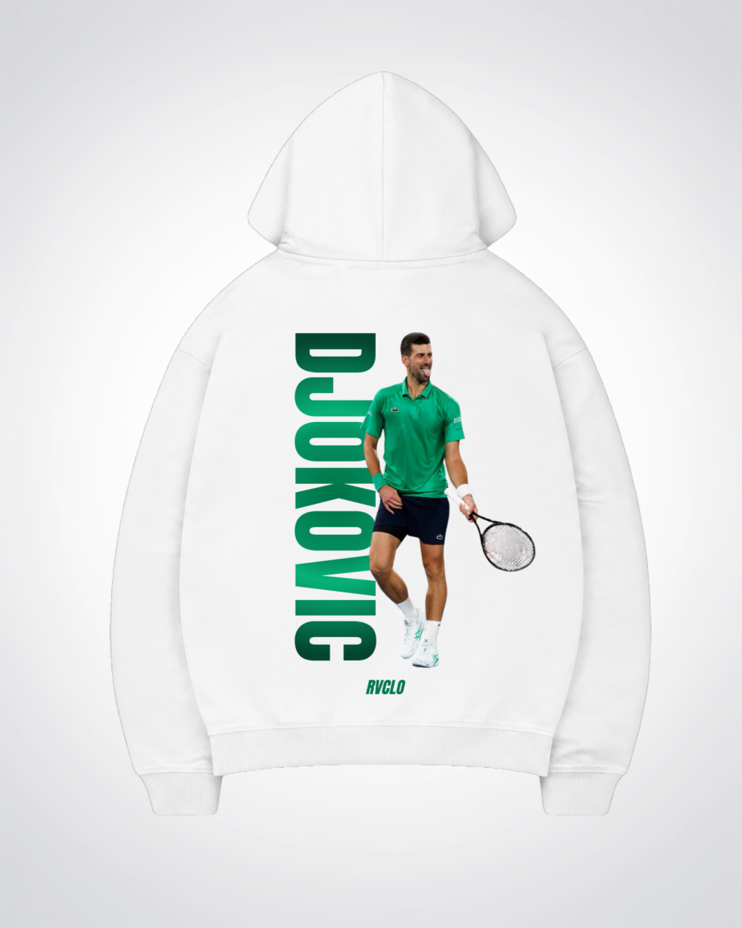 Djokovic Oversized Hoodie - White Back (Designed)