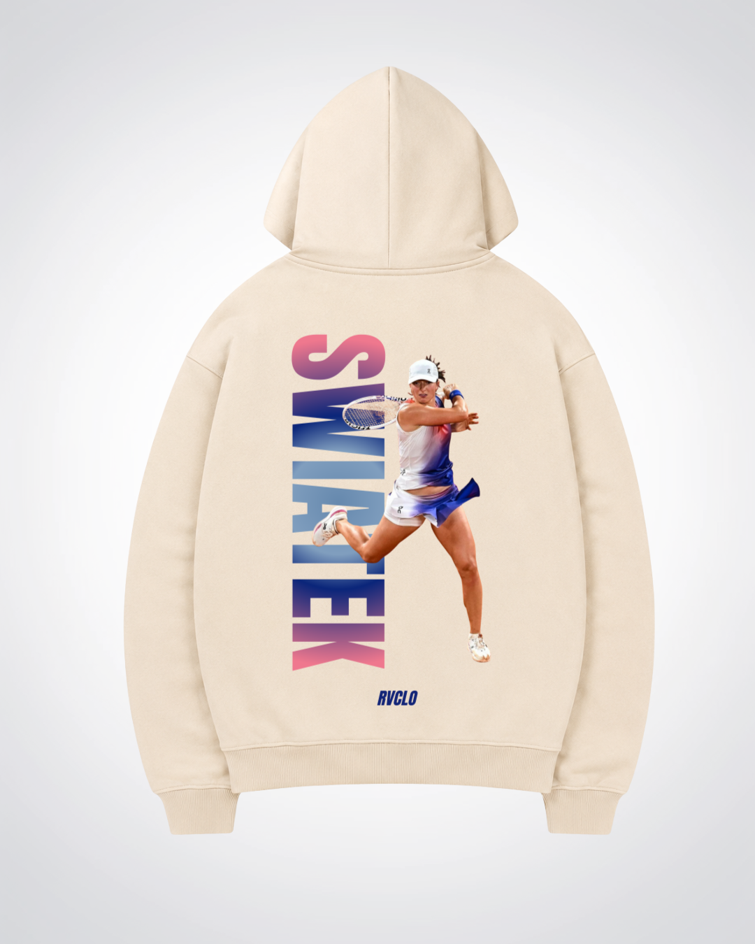 Swiatek Oversized Hoodie - Beige Back (Designed)