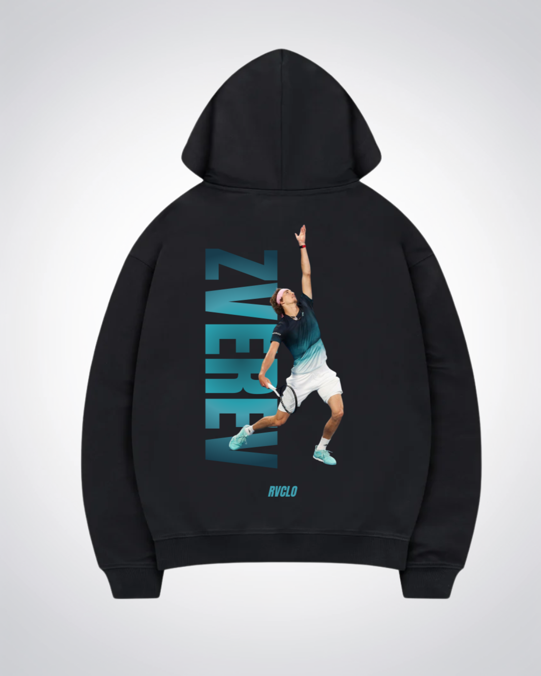 Zverev Oversized Hoodie - Black Back (Designed)
