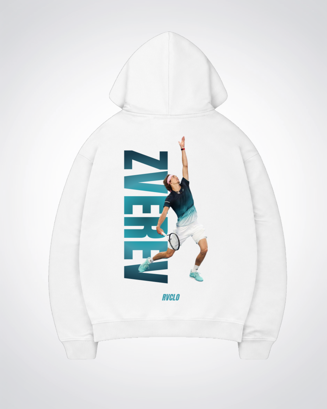 Zverev Oversized Hoodie - White Back (Designed)