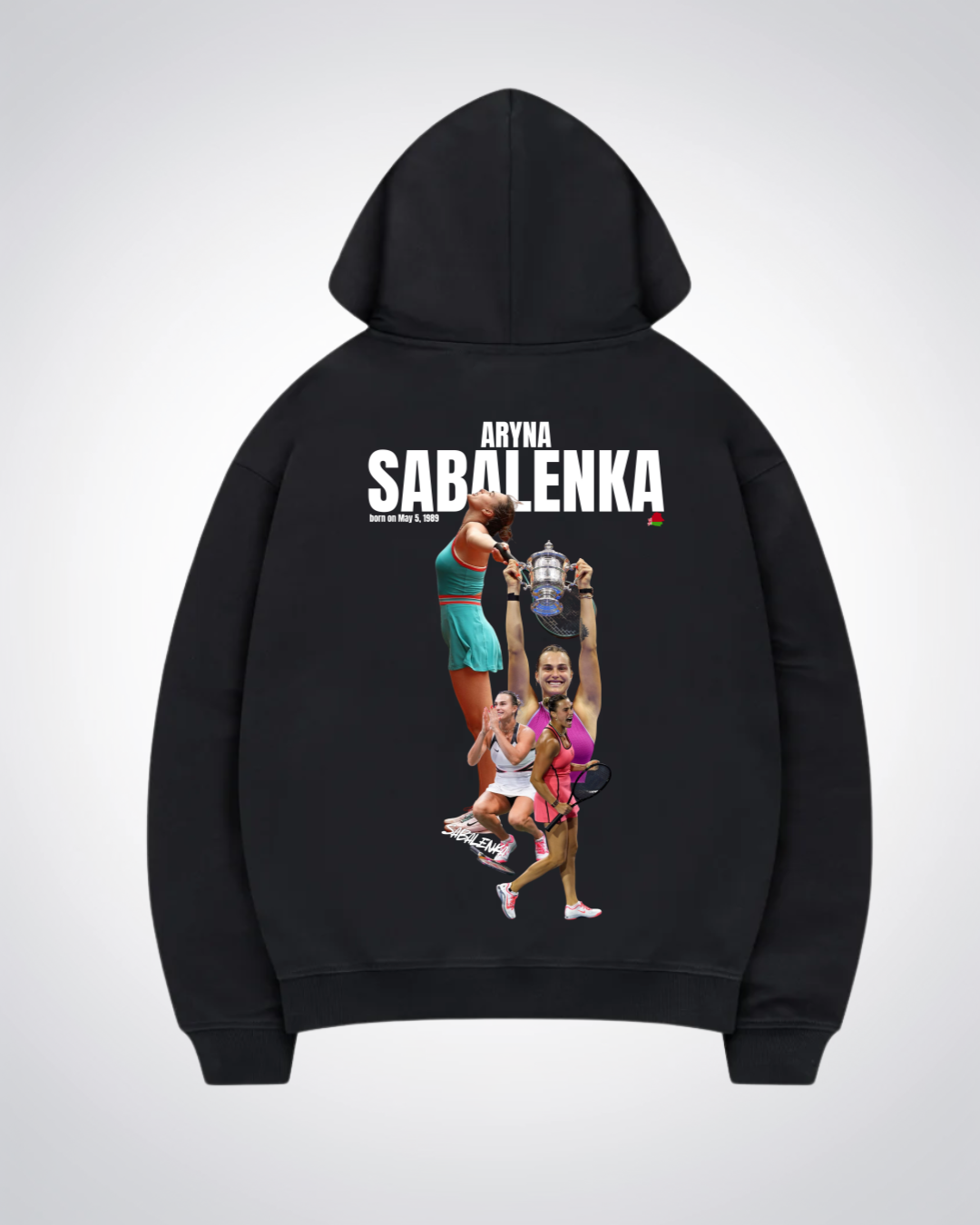 Aryna Sabalenka Oversized Hoodie - Black Back (Designed)