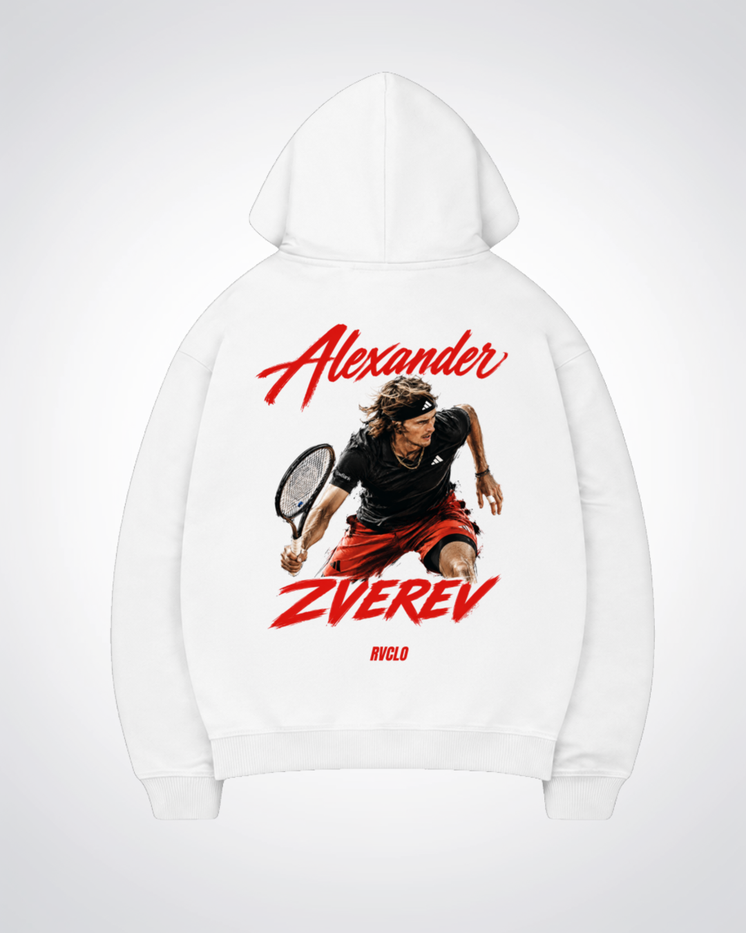 Jannik Sinner Oversized Hoodie - White Back (Designed)