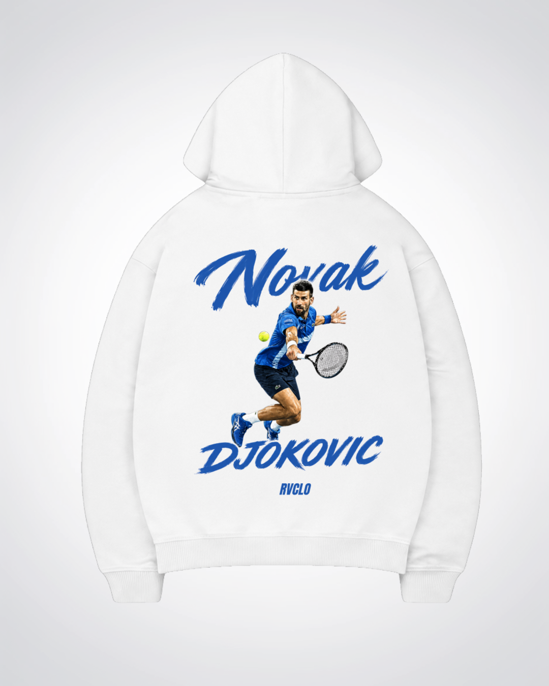 Novak Djokovic Oversized Hoodie - White Back (Designed)