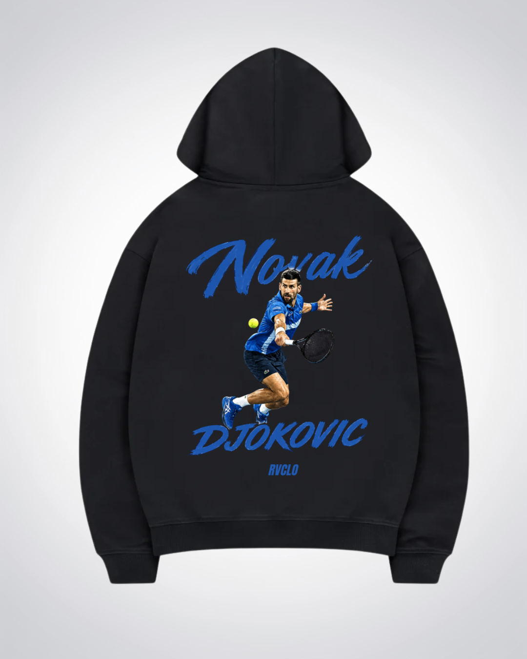 Novak Djokovic Oversized Hoodie - Black Back (Designed)