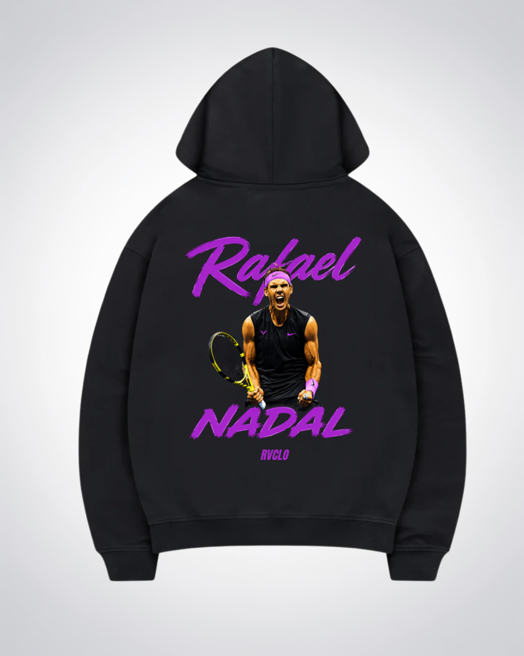 Rafael Nadal Oversized Hoodie - Black Back (Designed)