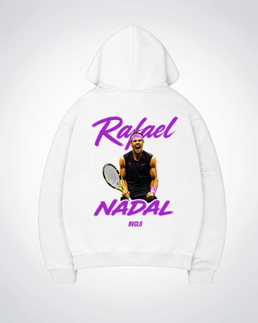 Rafael Nadal Oversized Hoodie - White Back (Designed)