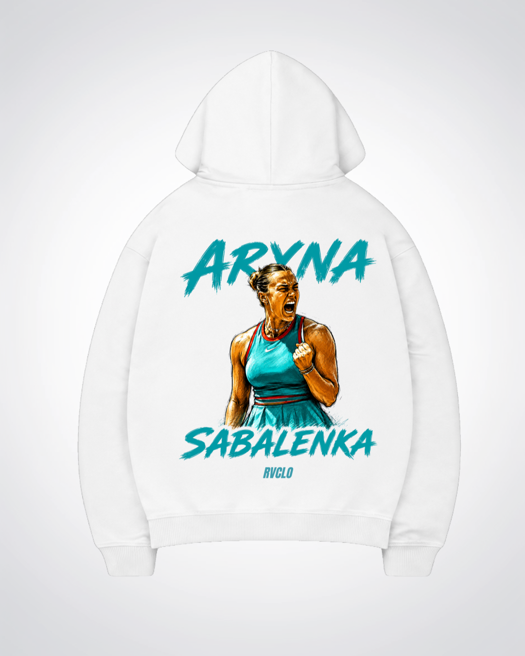 Aryna Sabalenka Oversized Hoodie - White Back (Designed)