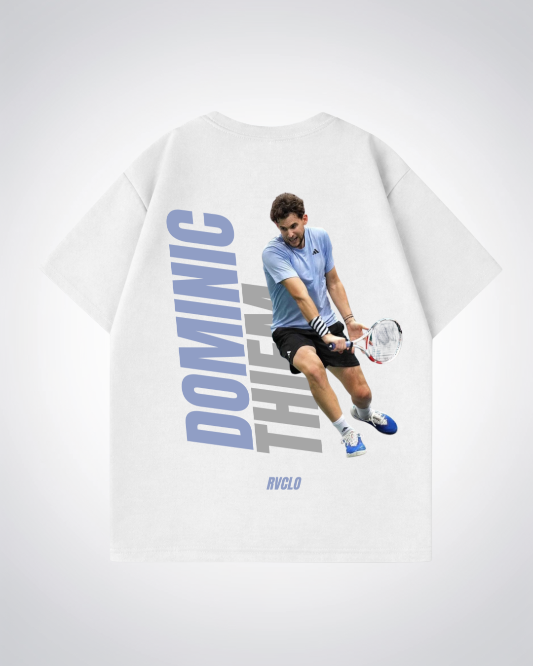 Dominic Thiem Oversized Shirt - White Back (Designed)
