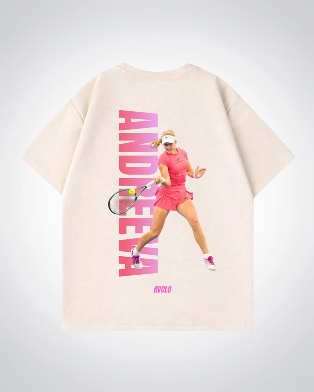 Andreeva Oversized Shirt - Beige Back (Designed)